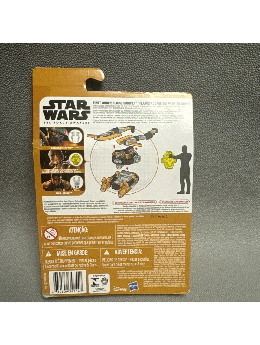 Star Wars The Force Awakens First Order Flametrooper Poe Dameron Action Figure